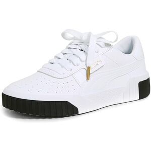 PUMA Cali Court white leather sneakers with black rubber sole $125 - Women’s 10